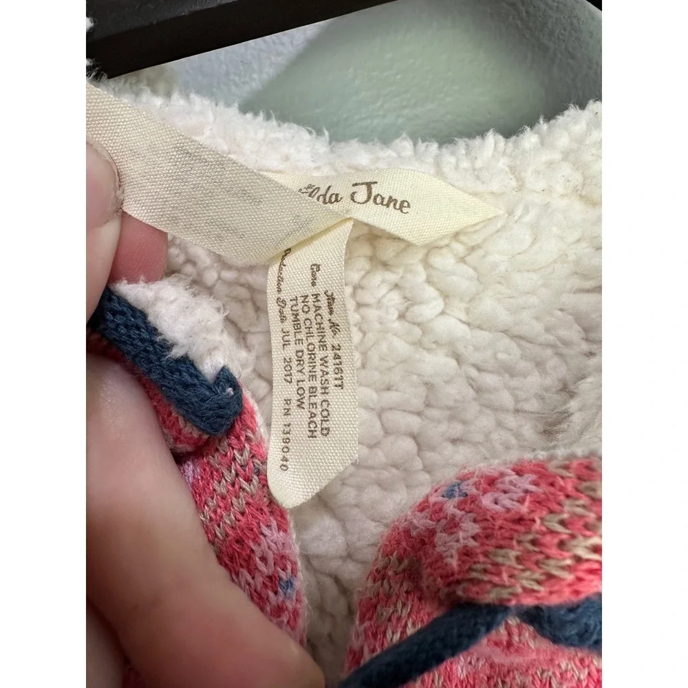 Matilda Jane Kids Vest Size 10‎ Pink Blue Fair Isle Knit make believe warm hugs